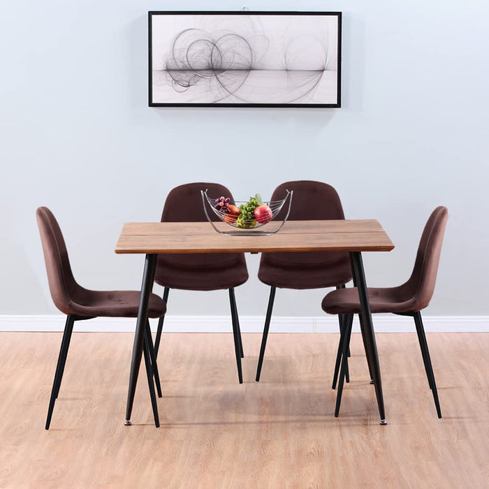 GOLDFAN 長方形ダイニングテーブル 木製ダイニングテーブル 4人用 110x70x75cm 木目カラー ,GF-020 .JPN
