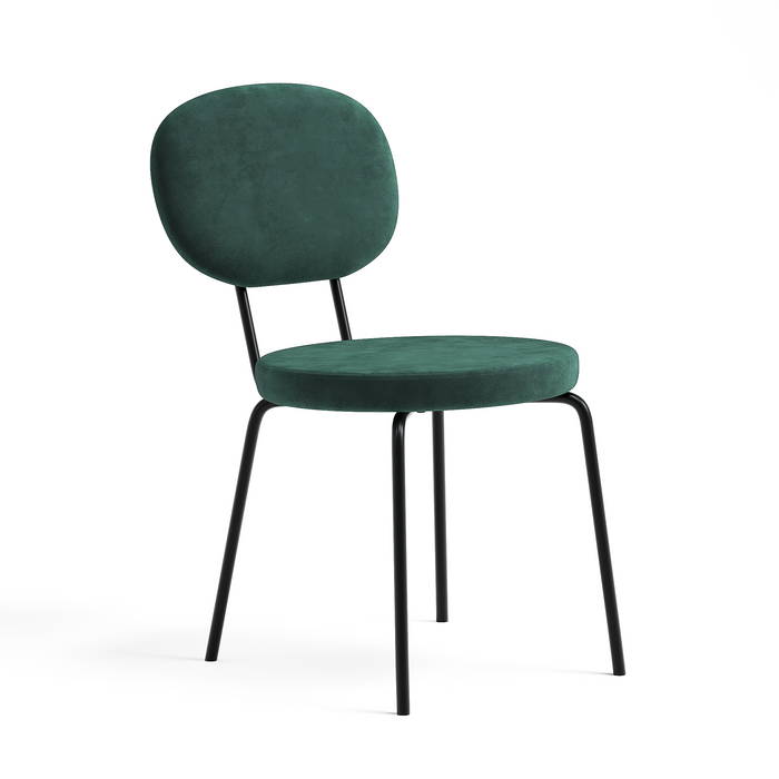 NIERN Velvet Dining Chairs Set of 4, Modern Kitchen Chair Seat Chair with Metal Legs for Kitchen Dining Room (Deep Green) AWS-164-2-4.US